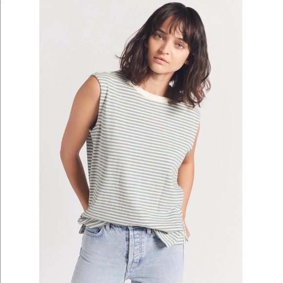 Current/Elliott Tops - NWT Current/Elliott The Collin Stripe Muscle Tee